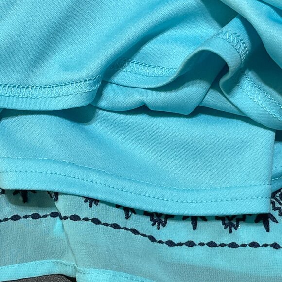 Charming Charlie Tunic Dress Blue Embroidered Size XL Extra Large Mini - Picture 5 of 8